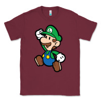 Burgundy paper luigi Classic Tee - linhVisuals