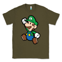 Army Green paper luigi Classic Tee - linhVisuals
