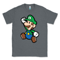 Charcoal Heather paper luigi Classic Tee - linhVisuals