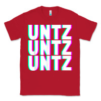 Red untz untz untz techno dubstep riddim raver dj party t shirt Classic Tee - linhVisuals