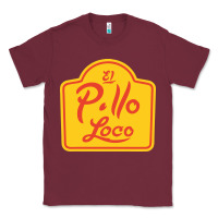 Burgundy el pollo loco Classic Tee - linhVisuals