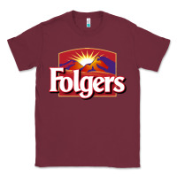 Burgundy folgers Classic Tee - linhVisuals