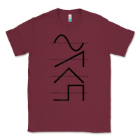 Burgundy vintage analog synthesizer techno waveform   synth nerd raglan basebal Classic Tee - linhVisuals