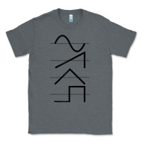 Charcoal Heather vintage analog synthesizer techno waveform   synth nerd raglan basebal Classic Tee - linhVisuals