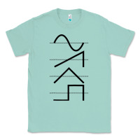 Seafoam vintage analog synthesizer techno waveform   synth nerd raglan basebal Classic Tee - linhVisuals