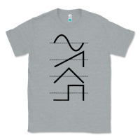 Heather Grey vintage analog synthesizer techno waveform   synth nerd raglan basebal Classic Tee - linhVisuals
