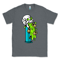 Charcoal Heather skull pez Classic Tee - linhVisuals