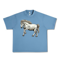 Pebble Blue percheron horse Urban Heavy Tee - LillyAllenDesigns