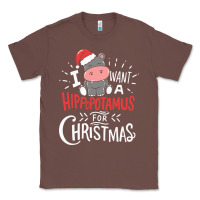 Chestnut i want hippopotamus for christmas hippo xmas gift Classic Tee - linhVisuals