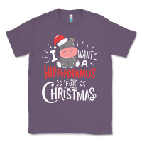 Lavender i want hippopotamus for christmas hippo xmas gift Classic Tee - linhVisuals
