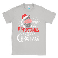 Moon Dust i want hippopotamus for christmas hippo xmas gift Classic Tee - linhVisuals