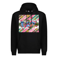 Black pink stitch  christmas Premium Hoodie - AdoDesignShop