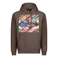 Coffee pink stitch  christmas Premium Hoodie - AdoDesignShop
