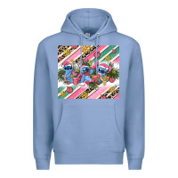 Colony Blue pink stitch  christmas Premium Hoodie - AdoDesignShop