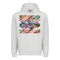 Dove Grey pink stitch  christmas Premium Hoodie - AdoDesignShop