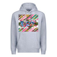 Heather Grey pink stitch  christmas Premium Hoodie - AdoDesignShop