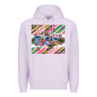 Lilac pink stitch  christmas Premium Hoodie - AdoDesignShop