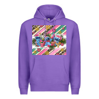 Purple pink stitch  christmas Premium Hoodie - AdoDesignShop