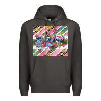 Smoke pink stitch  christmas Premium Hoodie - AdoDesignShop