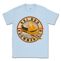 Dusty Blue ski doo vintage snowmobiles Classic Tee - linhVisuals