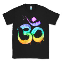 Black womens om symbol   psy trance goa yoga meditation buddhism buddhist v Classic Tee - linhVisuals