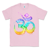 Bubblegum Pink womens om symbol   psy trance goa yoga meditation buddhism buddhist v Classic Tee - linhVisuals