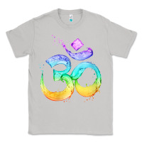 Moon Dust womens om symbol   psy trance goa yoga meditation buddhism buddhist v Classic Tee - linhVisuals