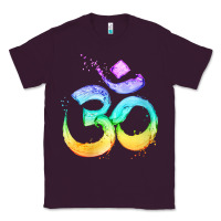 Plum womens om symbol   psy trance goa yoga meditation buddhism buddhist v Classic Tee - linhVisuals