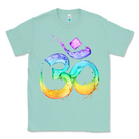 Seafoam womens om symbol   psy trance goa yoga meditation buddhism buddhist v Classic Tee - linhVisuals