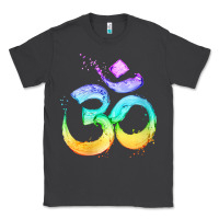 Smoke womens om symbol   psy trance goa yoga meditation buddhism buddhist v Classic Tee - linhVisuals