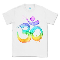 White womens om symbol   psy trance goa yoga meditation buddhism buddhist v Classic Tee - linhVisuals