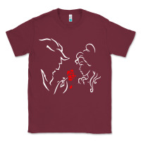 Burgundy beauty the beast love Classic Tee - linhVisuals