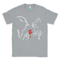 Heather Grey beauty the beast love Classic Tee - linhVisuals