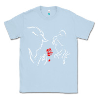 Dusty Blue beauty the beast love Classic Tee - linhVisuals