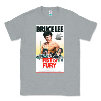 Heather Grey fist of fury by bruce Classic Tee - linhVisuals
