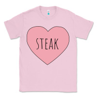 Bubblegum Pink i heart steak Classic Tee - linhVisuals