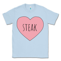 Dusty Blue i heart steak Classic Tee - linhVisuals