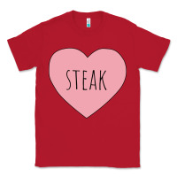 Red i heart steak Classic Tee - linhVisuals