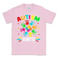 Bubblegum Pink autistic auntie puzzle support family autism awareness sweatshirt Classic Tee - linhVisuals