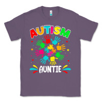 Lavender autistic auntie puzzle support family autism awareness sweatshirt Classic Tee - linhVisuals
