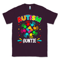 Plum autistic auntie puzzle support family autism awareness sweatshirt Classic Tee - linhVisuals