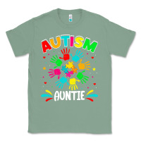 Sage autistic auntie puzzle support family autism awareness sweatshirt Classic Tee - linhVisuals