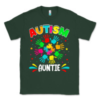Sports Green autistic auntie puzzle support family autism awareness sweatshirt Classic Tee - linhVisuals