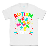 White autistic auntie puzzle support family autism awareness sweatshirt Classic Tee - linhVisuals