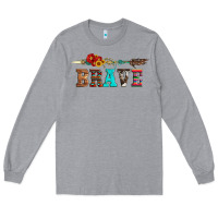 Heather Grey brave and aztec wood sunflower with arrow Long Sleeve Tee - Artiststas