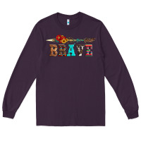 Plum brave and aztec wood sunflower with arrow Long Sleeve Tee - Artiststas