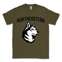 Army Green northeastern huskies Classic Tee - linhVisuals