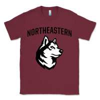 Burgundy northeastern huskies Classic Tee - linhVisuals