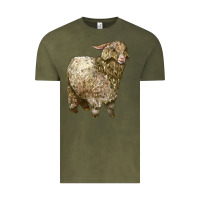 Vintage Olive Angora Goat Vintage Tee - LillyAllenDesigns