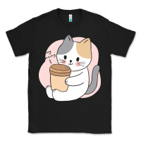 Black Cat Drinking Coffee Kitten Kawaii Japanese Kitty Classic Tee - linhVisuals